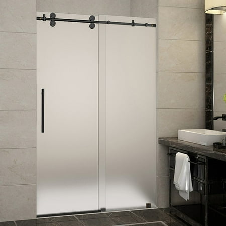 Aston Langham 48 X 75 Single Sliding Frameless Shower Door Aston Langham 48 X 75 Single Sliding Frameless Shower Door