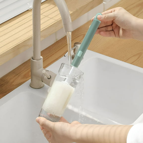 ACDANC Bottle Brush, Bottle Washer Set, Long Sponge Bottle Cleaning Brushes Baby Bottle Cleaner Brush, Nipple Brush