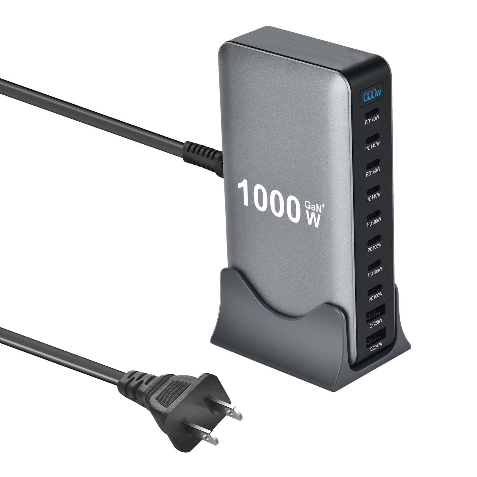 Highly speed 1000W Charging 10Port Compactly Charging Hubs Wide Device Compatibility Durability ABS Build Long Last