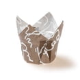 thumbnail image 3 of Panificio 1 oz Tulip Chocolate Wisp Paper Regular Baking Cup - 3" x 3" x 3 1/2" - 200 count box, 3 of 11