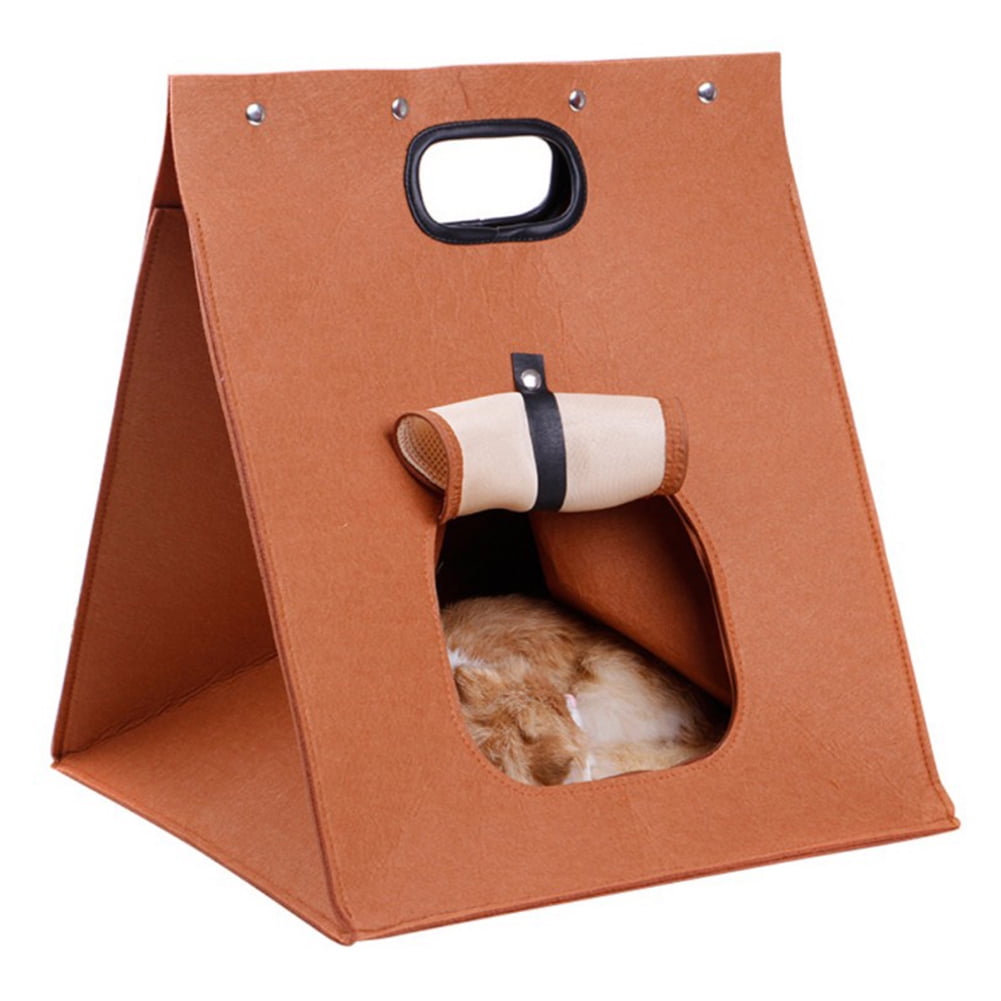 Pet Cats And Dogs Sleeping Warm Nest Removable And Washable Felt House 