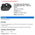 thumbnail image 2 of Front Right Upper Shock Mount - Compatible with 1980 - 1996 Ford Bronco 1981 1982 1983 1984 1985 1986 1987 1988 1989 1990 1991 1992 1993 1994 1995, 2 of 2