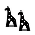 thumbnail image 3 of 2Pcs Creative Giraffe Book Stand Cartoon Animal Giraffe Nonskid Metal Bookend Book Organizer, 3 of 8