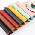 thumbnail image 1 of YAOMOBB Wipeable Place Mat Double Sided Color Faux Leather Place Mat for Reusable Table Mat Heat Insulation Bowl Tea Cup Mat, 1 of 7