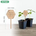 thumbnail image 3 of Uxcell 20-Pack Thank You for Helping Me Grow Plant Labels 4x2x0.08 Hexagon Wooden Plant Stakes for Garden Potted Plants, 3 of 6