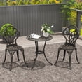 thumbnail image 2 of Outsunny Ensemble Bistro de Patio 3 Pcs pour Balcon, Bronze, 2 of 10