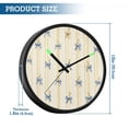 thumbnail image 3 of Indoor 12' Voice-Activated Luminous Decoration Wall Clock With LED Night Light Blue Small Bows, 3 of 8