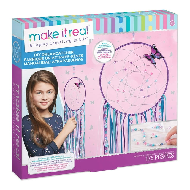 Hazlo real DIY Dreamcatcher Arts & Crafts Kit Cuerdas de aro