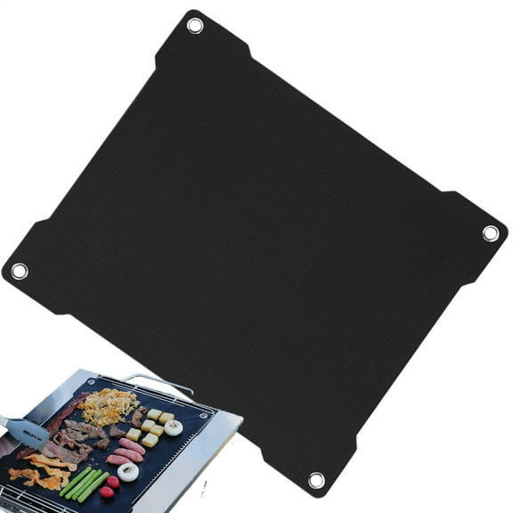 Outdoor Grill Pad Outdoor Non-Stick Grill Pad Grilling Deck Protector Barbecue Mat Pad Portable Heat Resistant BBQ Grilling Protection enhanced