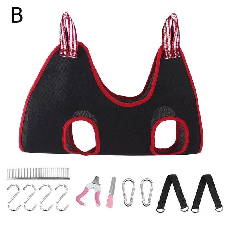 AUsagg Pet Dog Cat Grooming Hammock Harness Dog Hammock Restraint Bag