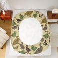 thumbnail image 5 of jejeloiu Cute Duck Animals Bed Sheets,Green Brown King Sheets For Men Women 4pcs, 5 of 7