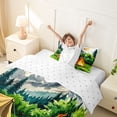 thumbnail image 3 of Catabedysis Watercolor Camping Twin Duvet Cover,Mountain Tent Print Twin Bedding For Boys,Multicolor,Reversible,2-Piece,1 Duvet Cover and 1 Pillowcase, 3 of 6