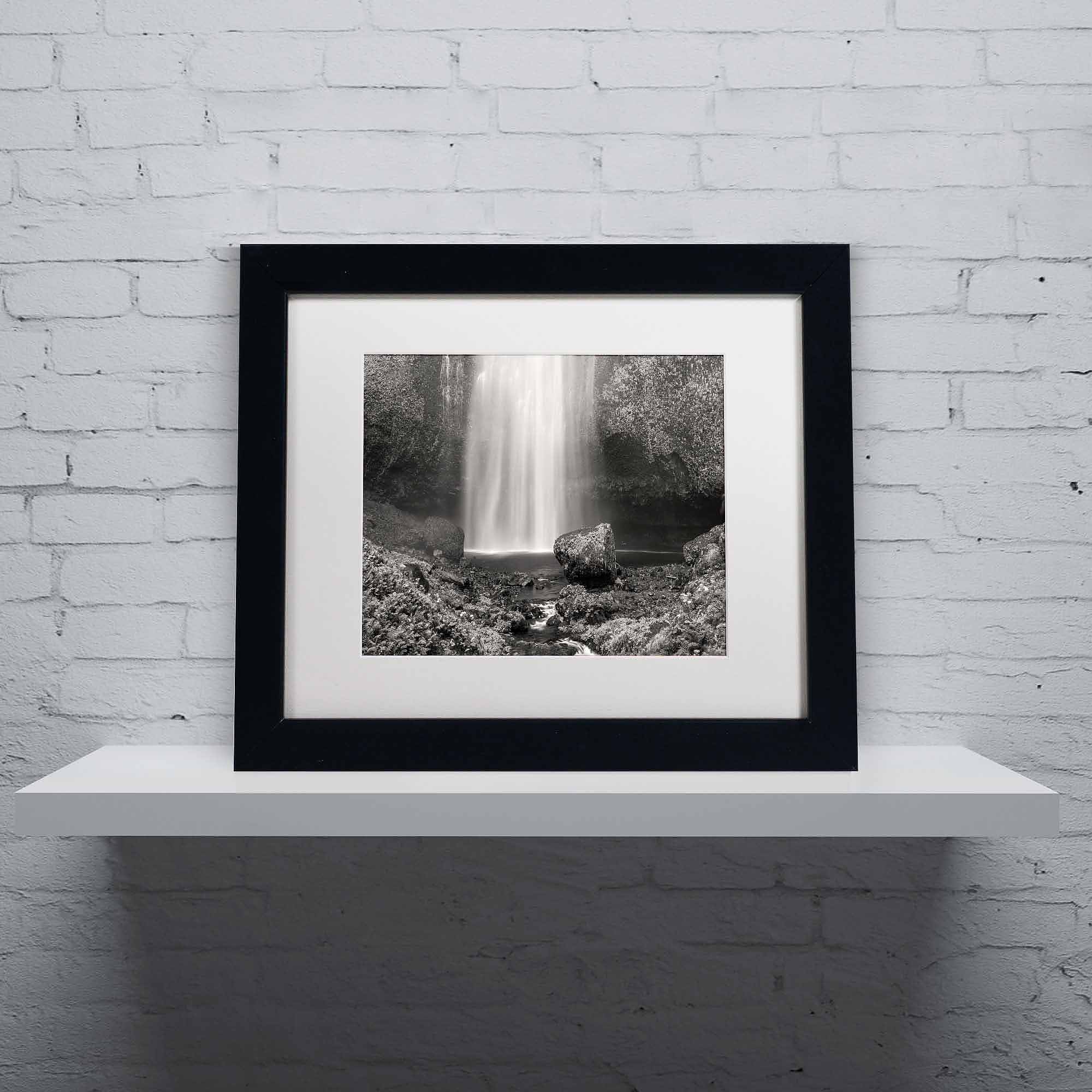 Trademark Fine Art "Multnomah BW" Canvas Art by Pierre Leclerc, White Matte/Black Frame