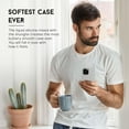 thumbnail image 4 of RadEnergy iPhone 13 Mini Case, EMF Protection Shungite Liquid Silicone Phone Case, Beige, 4 of 10