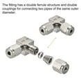 thumbnail image 5 of Uxcell 90 Degree Union Elbow 4mm to 4mm OD Tube Stainless Steel Compression Tube Fitting, 5 of 5