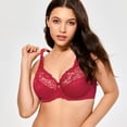 thumbnail image 4 of DELIMIRA Women's Plus Size Full Coverage Underwire Unlined Minimizer Lace Bra, 4 of 5