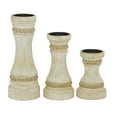 thumbnail image 6 of DecMode 3 Candle Cream Wood Candle Holder, Set of 3, 6 of 7
