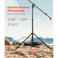 thumbnail image 4 of KFFKFF Aluminum Light Stand with Air Cushioning, Extendable to 12.8 ft/390 cm, Versatile Photography Stand with Boom Arm and Sandbag, Supports up to 5kg, 1/4 in Screw Compatible with Softbox, 4 of 9
