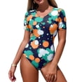 thumbnail image 2 of Traje de baño de una pieza para mujer, conjuntos de bikini para mujer, traje de baño bikini de tirantes sin espalda de color liso para mujer, conjunto de bikini con bloques de color y hombros descubie, 2 of 5