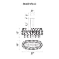 thumbnail image 3 of CWI Lighting Flurry 7 Light Down Contemporary Metal Chandelier in Chrome, 3 of 3