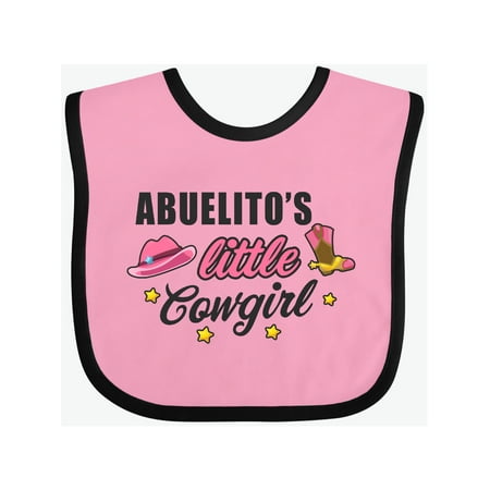 

Inktastic Abuelitos Little Cowgirl with Cowgirl Hat and Boots Gift Baby Girl Bib