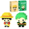 thumbnail image 2 of Anime Pirate Crew Character Building Blocks Set, Luffy Zoro Nami Usopp Style Action Figure Models, DIY Assembled Educational Collectible Toy Birthday Gift for Kids, 2 of 7
