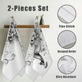 thumbnail image 3 of Nawy Peacock, Two Flowers Funny Kitchen Towels, Microfiber Hand Towel for Kitchens, Bathrooms, Showers - 2 Pack 27.5*16in, 3 of 6