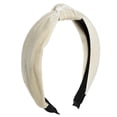 thumbnail image 1 of Diadema de Terciopelo Unique Bargains Beige 1.2 Pulgadas Ancho, 1 of 7