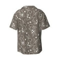 thumbnail image 2 of Wukai Retro Bunny Men's Casual Short-Sleeve Button Down Shirt - Lightweight Summer Dress Shirt for Daily Wear-3X-Large, 2 of 7