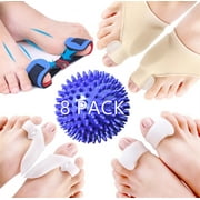 Bunion Corrector, Bunion Relief Protector Kit Spreader Bunion Relief Socks Sleeves Toe Stretcher & Separator, Foot Massage Ball for Tailors Bunion, Hallux Valgus, Overlapping Toes, Big Toe Joint