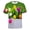 Z1 Green-2, variant on Mens Easter Tee Fashion Digital 3D Printing Lapel Zipper Short Sleeve Holiday Clothing for Men,Green,XL