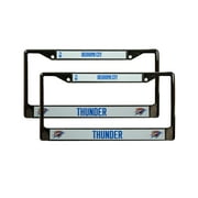 Oklahoma City OKC NBA Thunder Chrome Metal (Set of 2) License Plate Frames