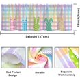 thumbnail image 6 of Easter Valances for Windows, Window Curtains Valances, Easter Plaid Kitchen Curtains, Window Treatments Drapes for Kitchen Bedroom Living Room Bathroom 54" W x 18" L, 1 Panel, 6 of 7