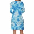 thumbnail image 3 of Vestido suelto estampado manga larga otoño ropa casual para mujer, azul cielo, M Methold AP000090-10B, 3 of 4