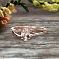 thumbnail image 3 of 1.75 Carat 8x6mm Oval Cut Morganite Engagement Ring Wedding Ring On 10k Rose Gold Shining Split Shank, 3 of 6