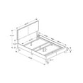 thumbnail image 2 of Monarch Specialties Bed, Queen Size, Platform, Bedroom, Frame, Upholstered, Pu Leather Look, Wood Legs, Brown, Transitional, 2 of 3