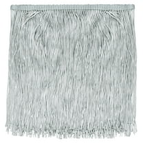 5 Yards 8 Inch Chainette Fringe Trim Tassel Sewing Trim for DIY Sewing CraftsShade Decoration, Silver Grey