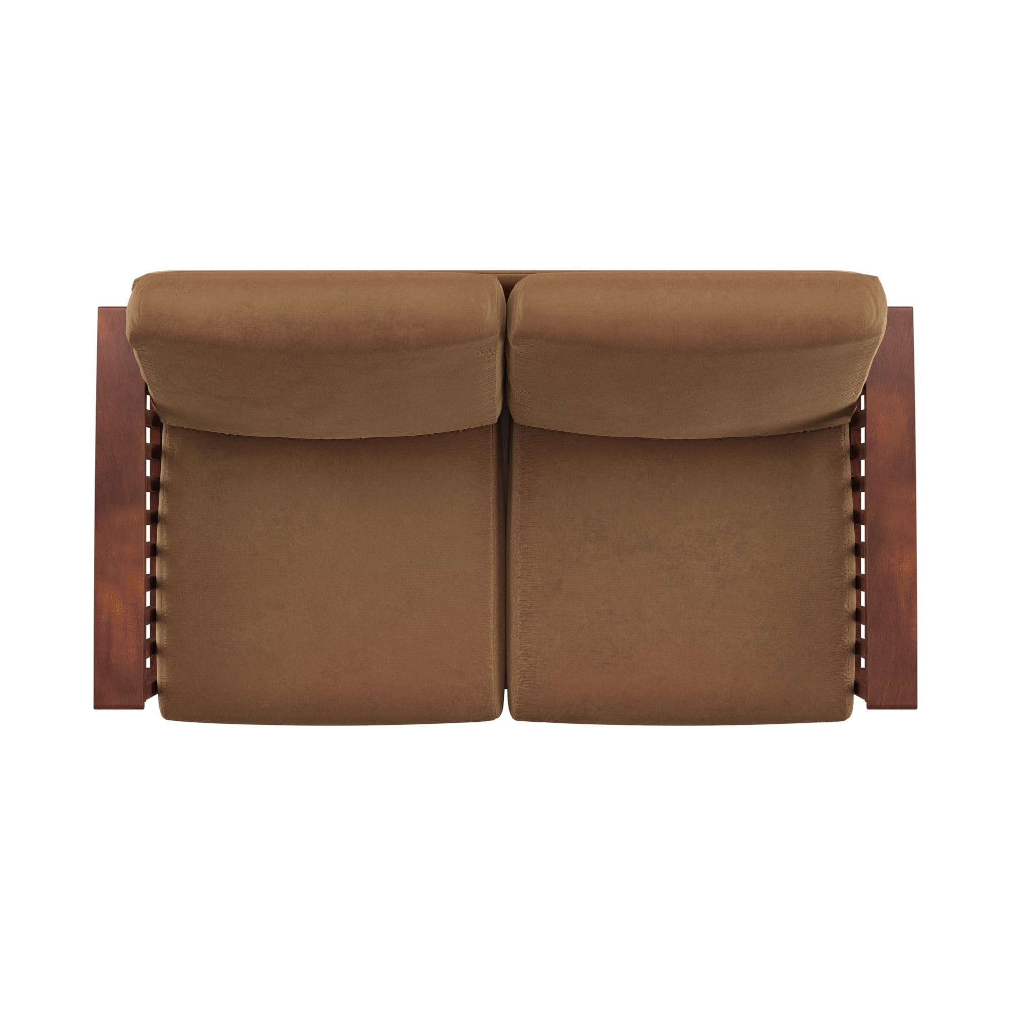 Weston Home Warner Microfiber Loveseat, Rust