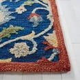 thumbnail image 4 of SAFAVIEH Blossom Anson Floral Runner Rug, Blue/Rust, 2'3" x 8', 4 of 9