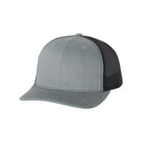 Heather Wool Blend Flat Bill Snapback Cap - Two-Tone, Adjustable, OSFM, Heather Grey