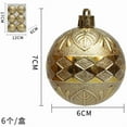 thumbnail image 2 of Jubipavy Christmas Hanging Ornament 6-Pack 6cm Double Rhombus Embossed Plated Christmas Ball Ornament Set Decorative Hanging Pieces, 2 of 2