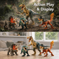 thumbnail image 4 of TW Design Appareal Jurassic Strike Pack 4 Figure Bundle, Dinosaur Collectible Set Includes Zuniceratops Nanotyrannus Herrerasaurus Achillobator, 4 of 9