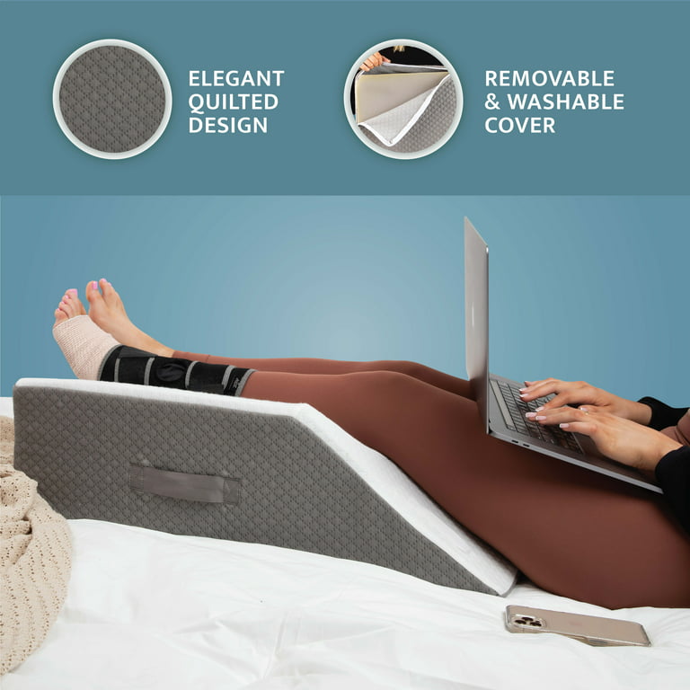 Kӧlbs Leg Elevation Pillow, Stylish Chic Jacquard Cover, Wedge Pillow for  After Surgery, Knee Pillow Leg Pillow, Foam Pillow for Legs