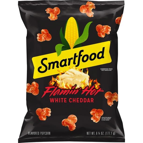 HI Smartfood Flamin' Hot White Cheddar Flavored Popcorn, 6.25 oz Bag