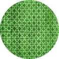 thumbnail image 1 of Ahgly Company Indoor Round Abstract Green Modern Area Rugs, 3' Round, 1 of 4
