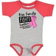 thumbnail image 3 of Inktastic Our Family Fights Together Breast Cancer Awareness Boys or Girls Baby Bodysuit, 3 of 5
