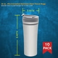 thumbnail image 5 of 15 oz. Mia Insulated Stainless Steel Travel Mugs - 10 pack - Grey, 5 of 5