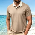 thumbnail image 2 of IhhxPro Men's Color Block Collared Shirt Quick Dry Short Sleeve Black T-Shirt Casual Golf Athletic Performance Slim Fit Summer XS-XL, 2 of 9