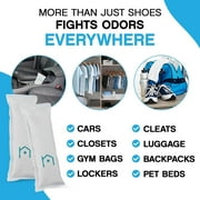 NonScents Shoe Deodorizer 2 Pack 4 Count, Odor Eliminator, Scent Remover for Shoes and Gym Bags