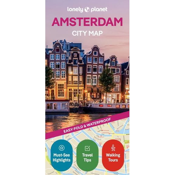 Lonely Planet Amsterdam City Map: Durable, Waterproof, Easy-Fold Planning Map with Attractions Walking Tours